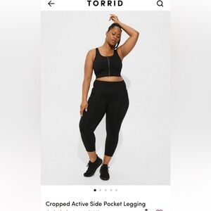 Torrid Black Cropped Active Leggings
